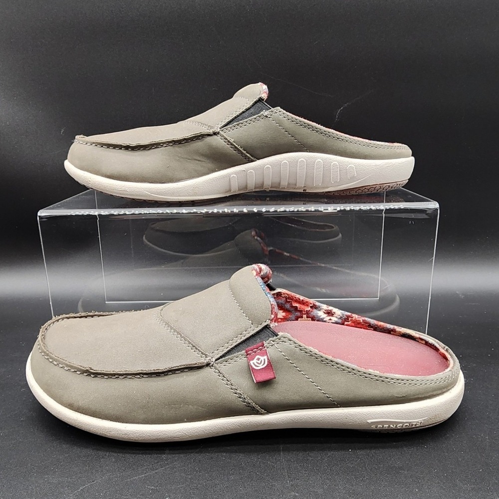 Spenco W11 Gray Siesta Slide Mules Orthotic Support Comfort Casual Walking Shoes